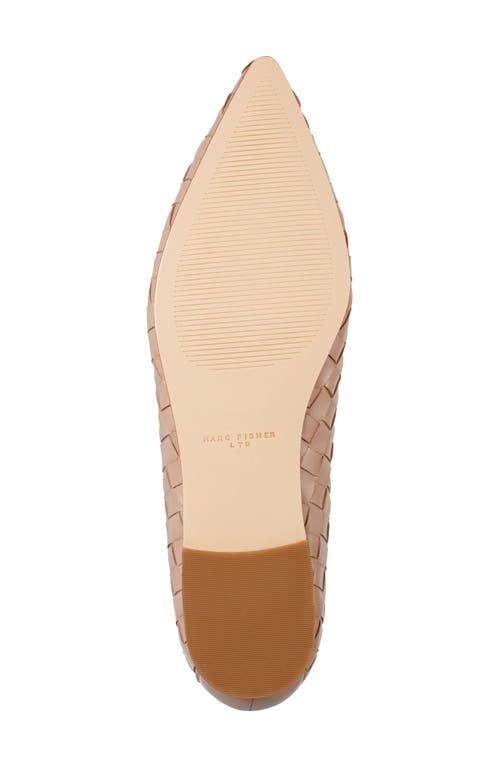 Marc Fisher Ltd Woven Leather Ballerina Flats In Beige