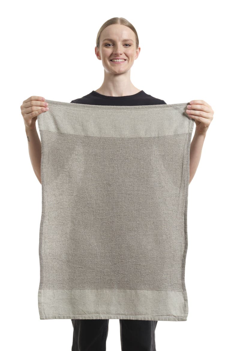 Kitchen Towels - Cotton Waffle Weave Set - Set of 4, Alternate, color, Charcoal