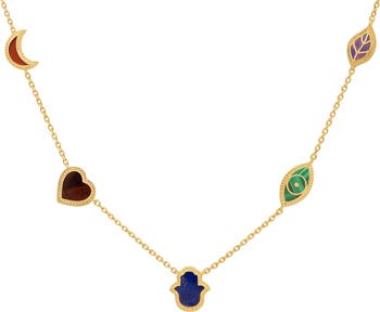 Sublime Beauty Multi-Symbol & Multi-Gemstone Necklace