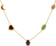 Karma and Luck Sublime Beauty Multi-Symbol & Multi-Gemstone Necklace