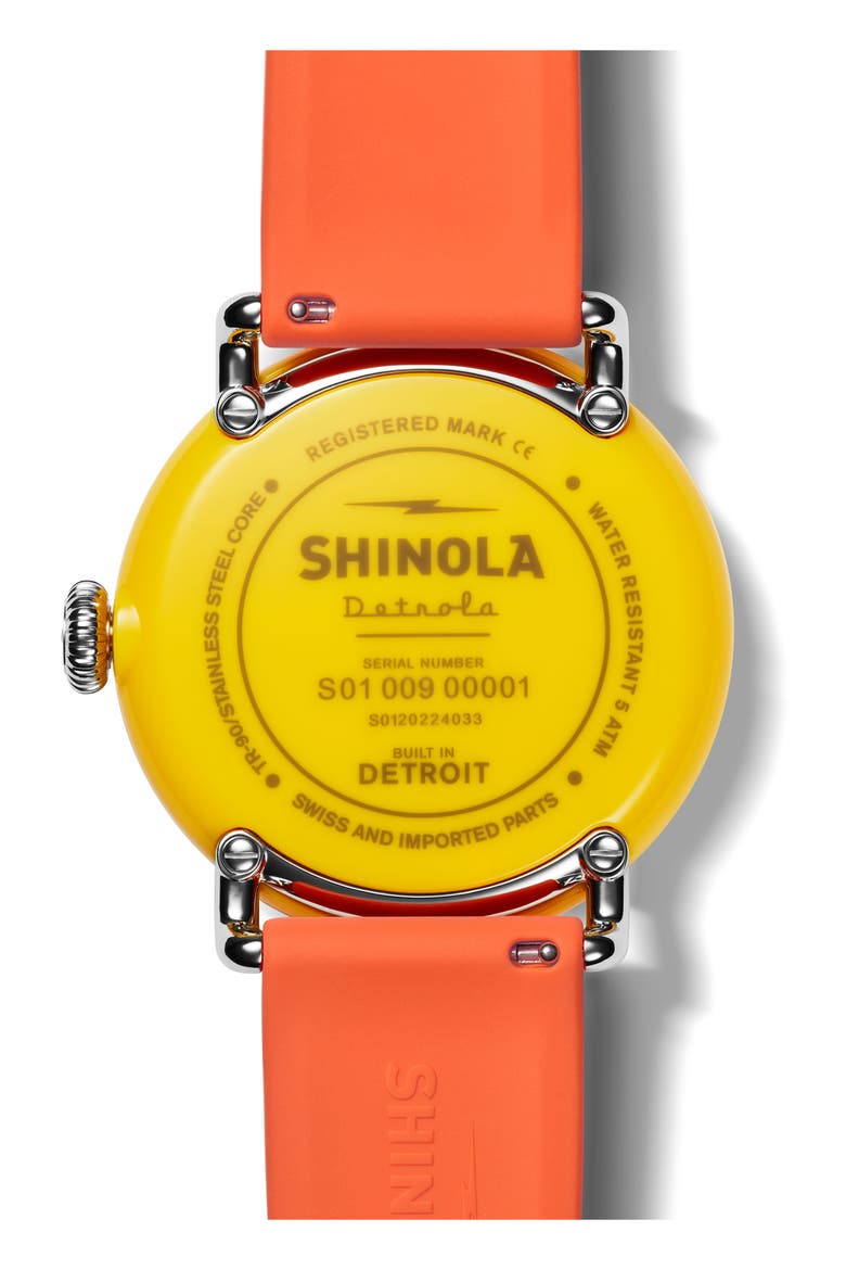Detrola The Free Skate Silicone Strap Watch, 43mm, Alternate, color, CERULEAN BLUE