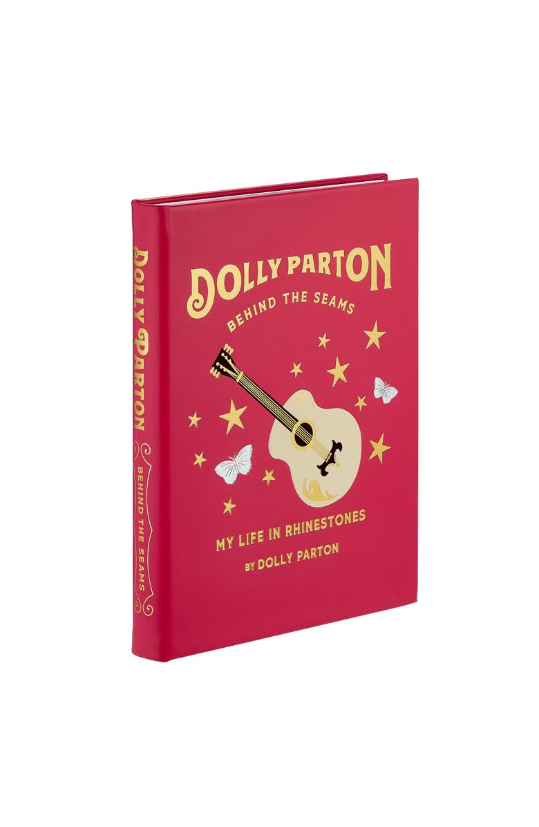 Graphic Image Dolly Parton Behind the Seams My Life in Rhinestones Leather Coffe Table book, Alternate, color, Pink