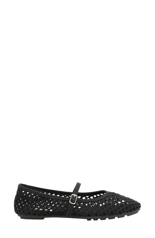 Mia Kora Mary Jane Flat In Black