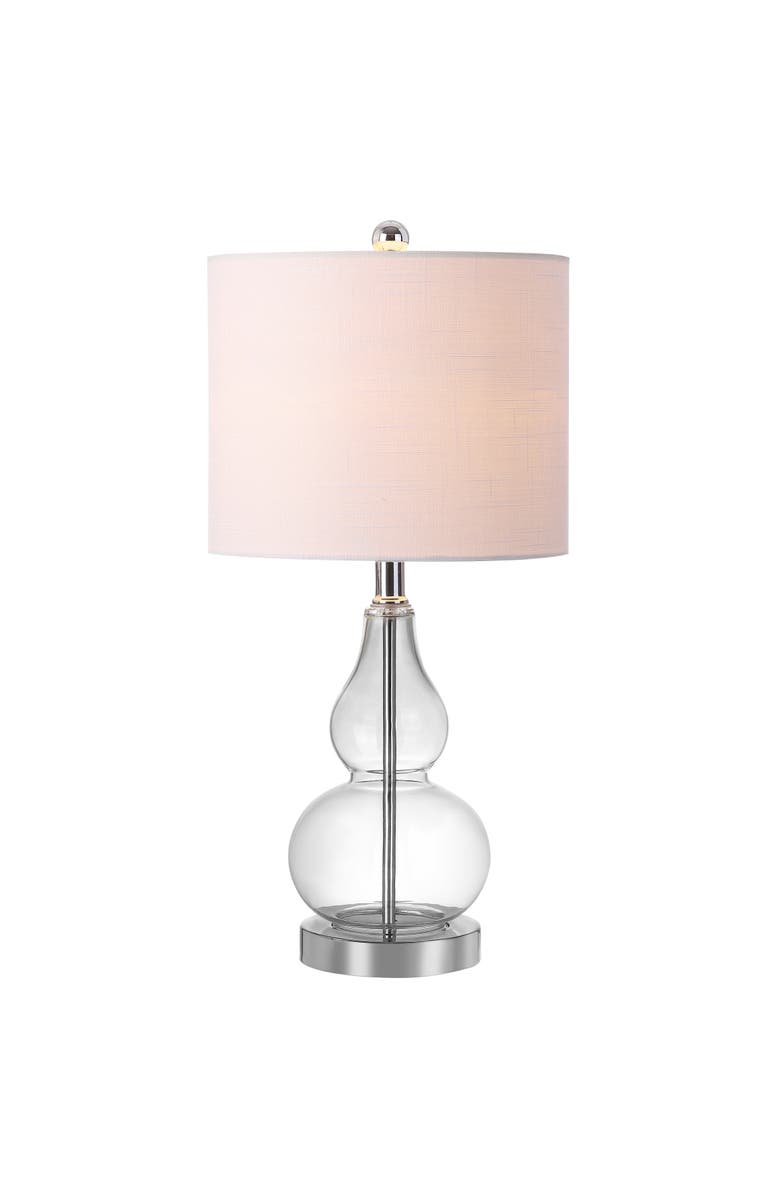JONATHAN Y Anya Mini Glass Table Lamp, Main, color, Clear