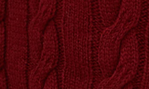 Beach Riot Gene Cable Stitch Cardigan In Burgundy