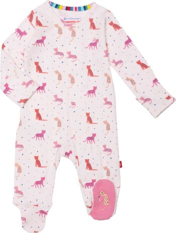 Cheetah Bonita Magnetic Organic Cotton Footie