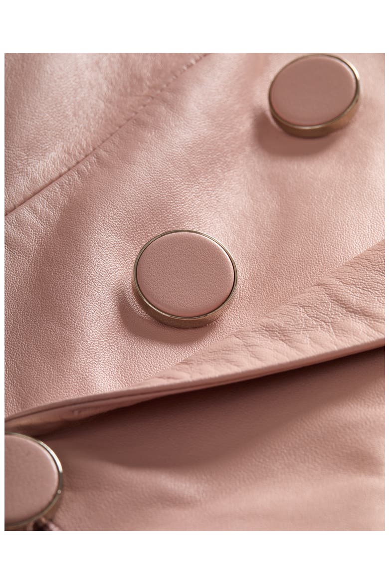 Miller Leather Dickey Jacket, Alternate, color, PINK CLAY