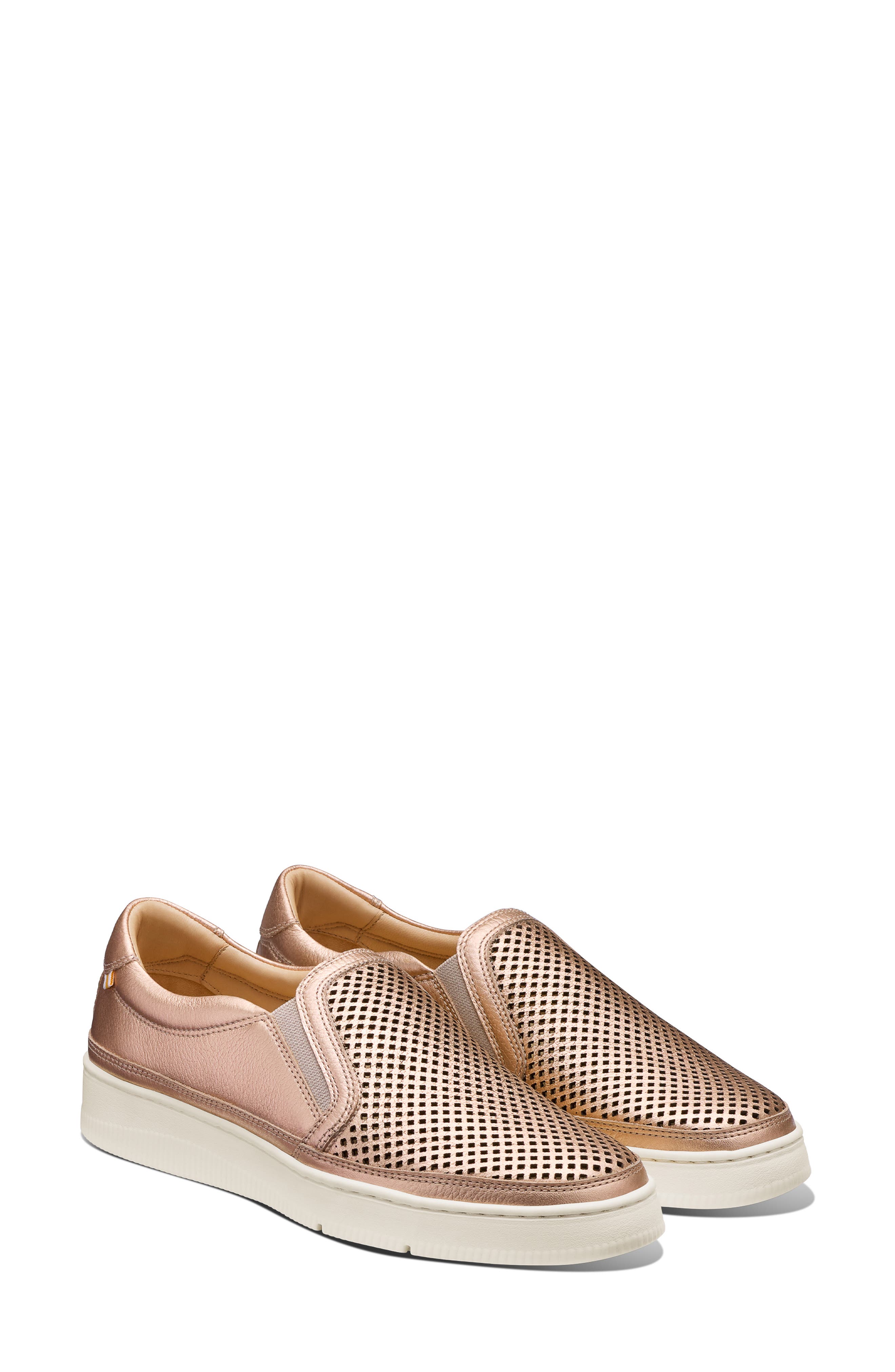 Featherlight Laguna Slip-On Sneaker, Alternate, color, ROSE GOLD METALLIC LEATHER