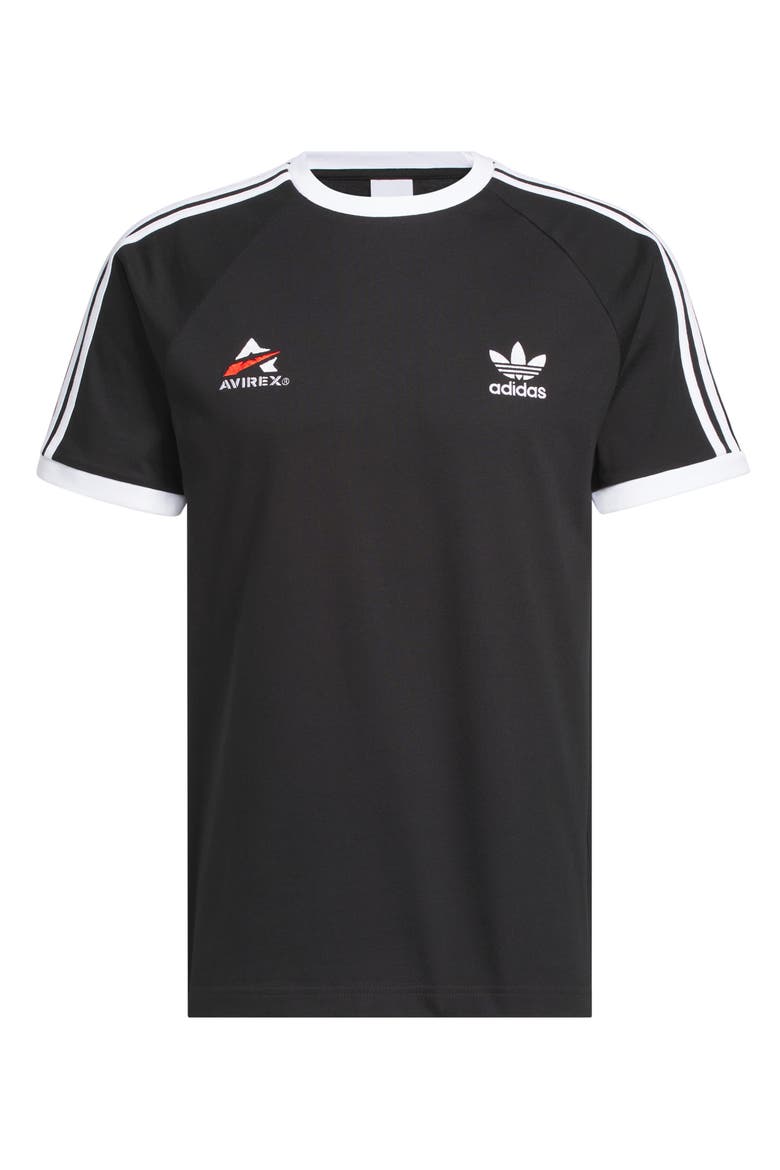 Avirex Ringer Tee, Alternate, color, BLACK