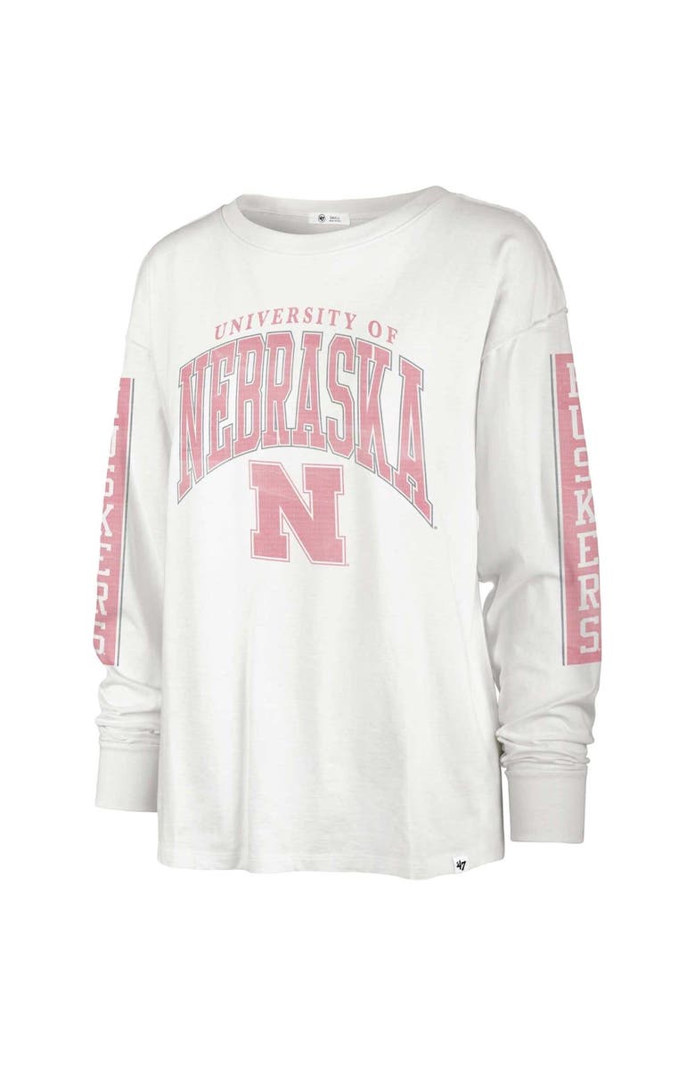 '47 Women's '47 White Nebraska Huskers Statement SOA 3-Hit Long Sleeve T-Shirt, Alternate, color, 