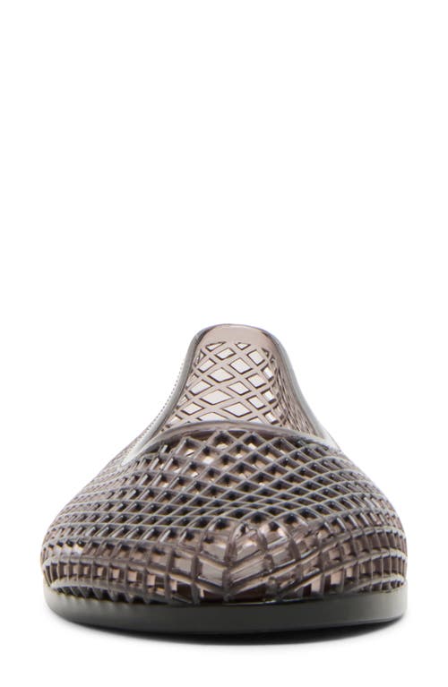 Steve Madden Gyzmo Perforated Jelly Flat In Smoke