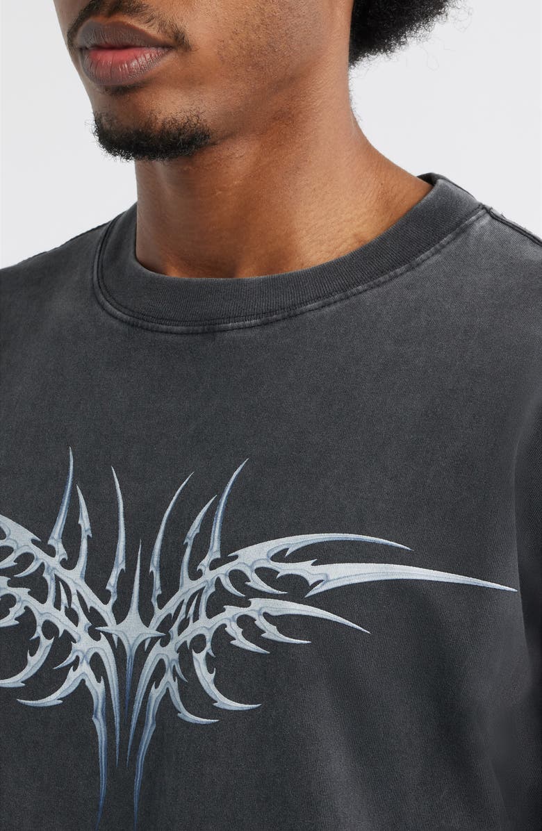 PacSun Cyber Wings Cotton Graphic T-Shirt, Alternate, color, Black