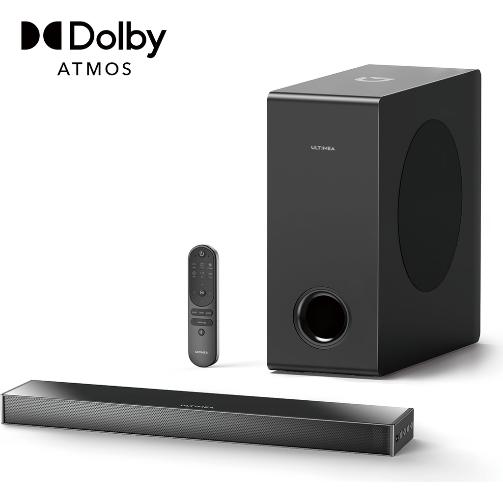 Ultimea Nova S50 2.1 Sound Bar for TV with Dolby Atmos, Subwoofer, 190W Bass Boost, HDMI eARC in Black at Nordstrom