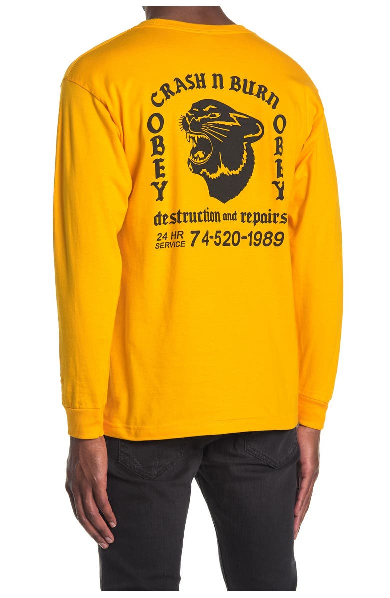 Obey Crash N' Burn Graphic Shirt, Alternate, color, 