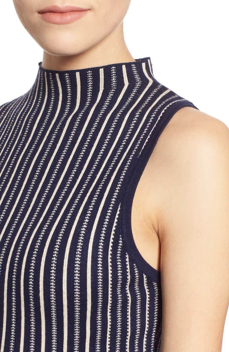 ASTR the Label ASTR Mock Neck Stripe Sweater Crop Top, Alternate, color, 