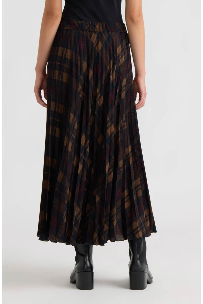 Plaid Pleated Skirt, Alternate, color, NAVY PLAID