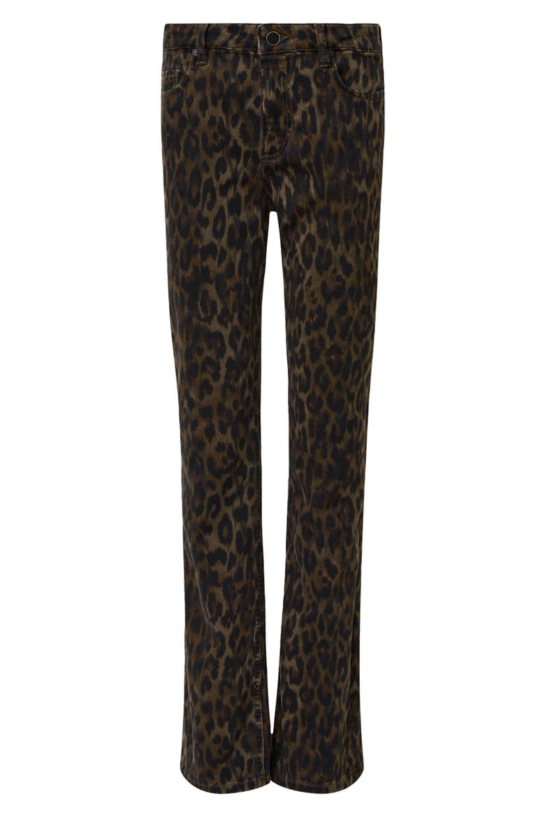 Haldan Leopard Print Slim Bootcut Jeans, Alternate, color, LEPPO BROWN
