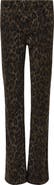 AllSaints Haldan Leopard Print Slim Bootcut Jeans