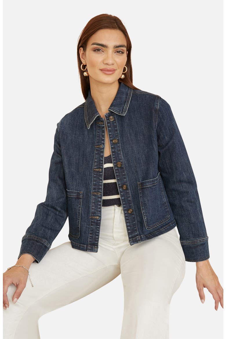 Denim Jacket With Patch Pockets, Main, color, Blue