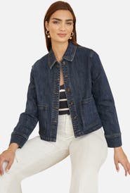 Yumi Denim Jacket With Patch Pockets