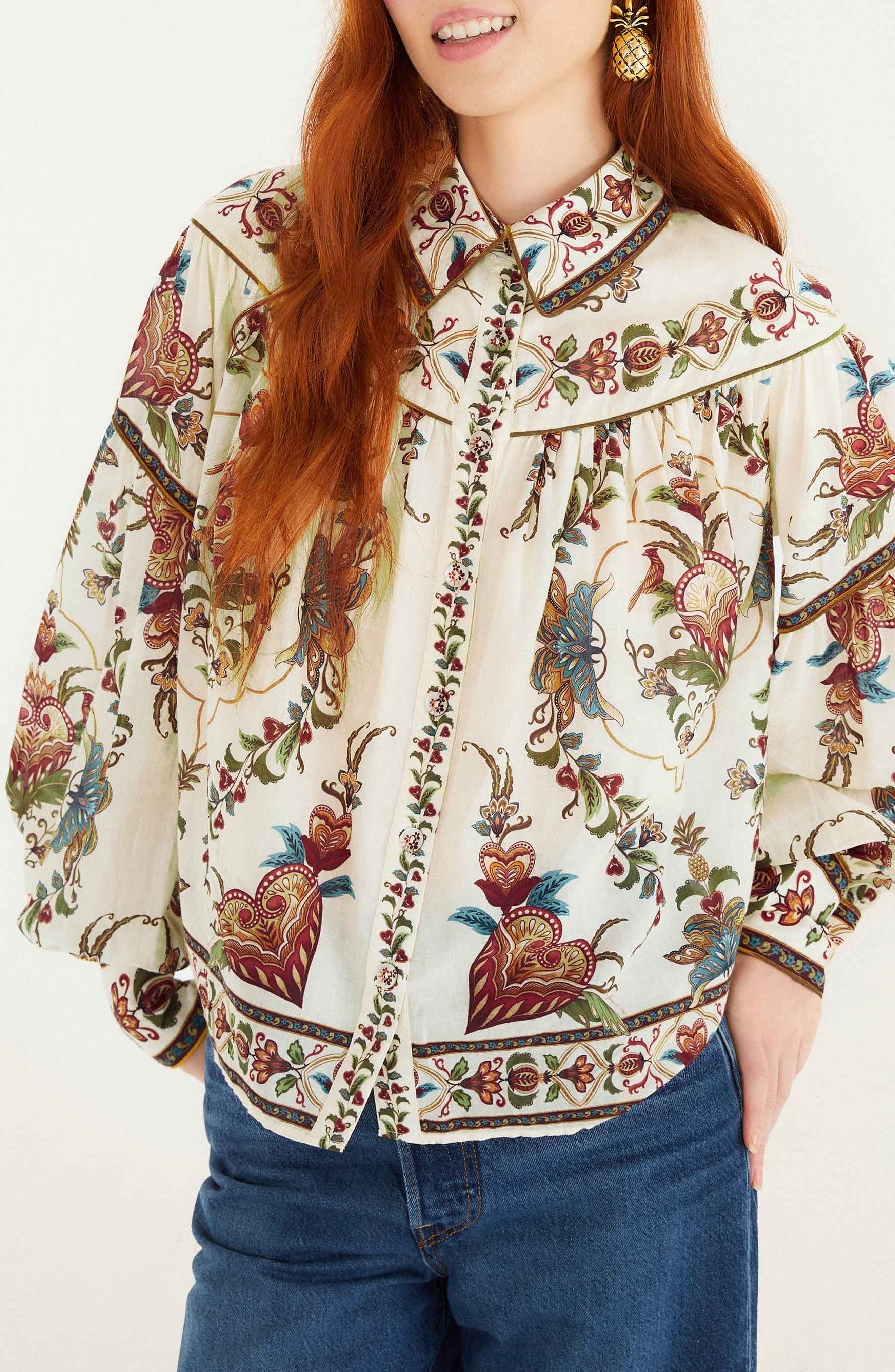 FARM Rio Majestic Hearts Cotton Top