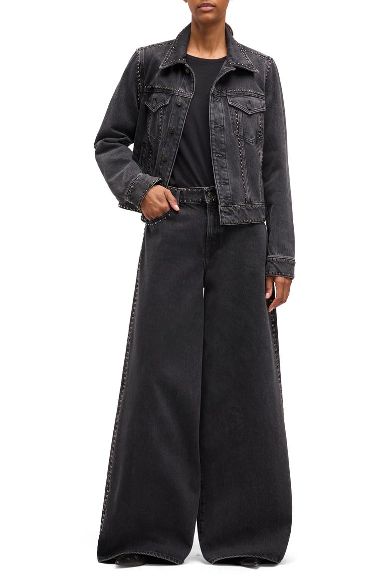 Adi Studded Trucker Jacket, Alternate, color, NIGHTSCAPE WITH