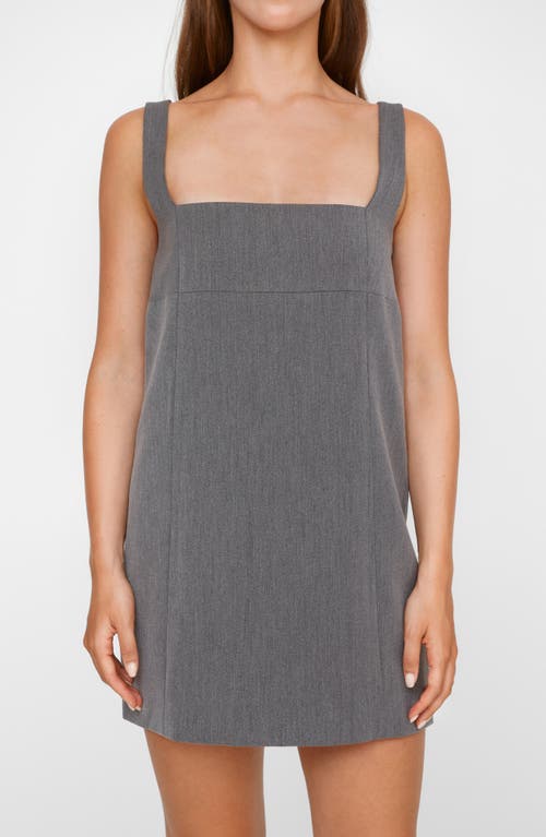 Nasty Gal Strappy Open Back Minidress In Grey Marl