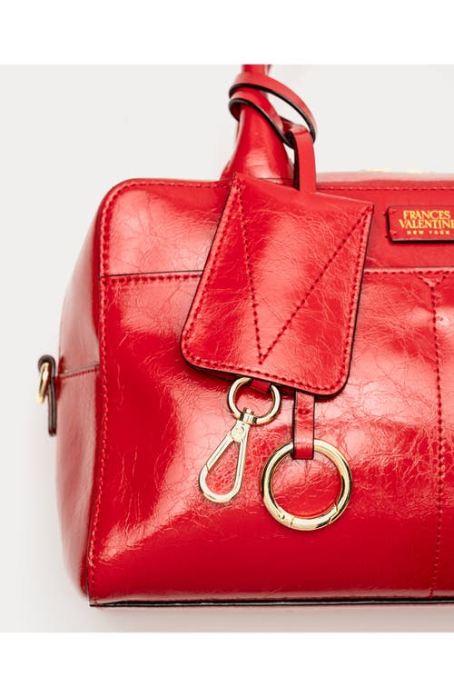 Frances Valentine Bunny Crinkle Leather Satchel In Red