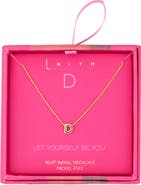 Leith Let Yourself Be You Bubble Initial Pendant Necklace