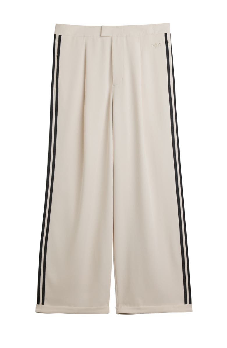 adidas x Wales Bonner Pleated Wide Leg Woven Track Pants, Alternate, color, Wonder White