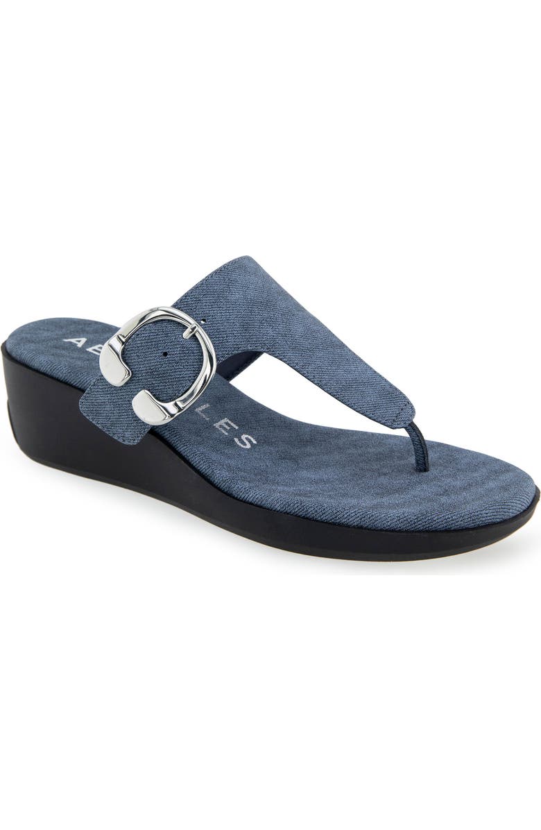 Aerosoles Izola Wedge Sandal, Main, color, Blue Jean Denim