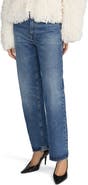FRAME The Hang Ripped Ankle Straight Leg Jeans