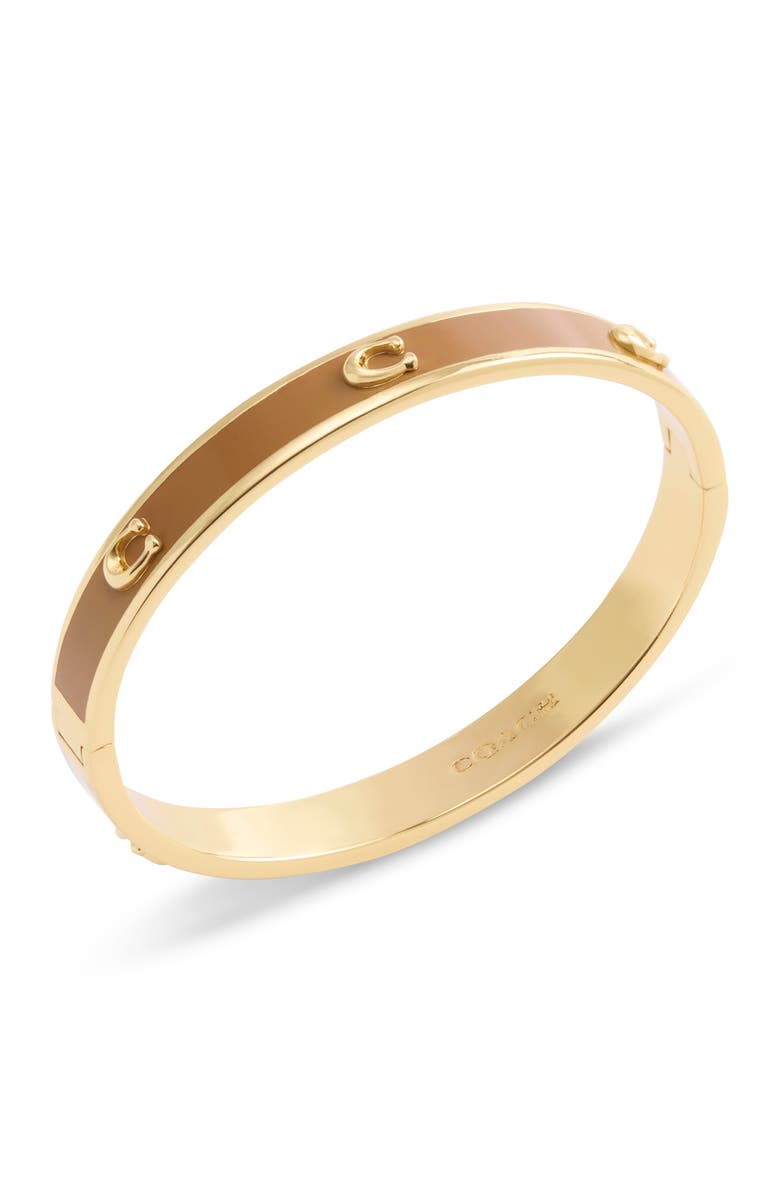 COACH Logo Enamel Hinge Bracelet, Main, color, 