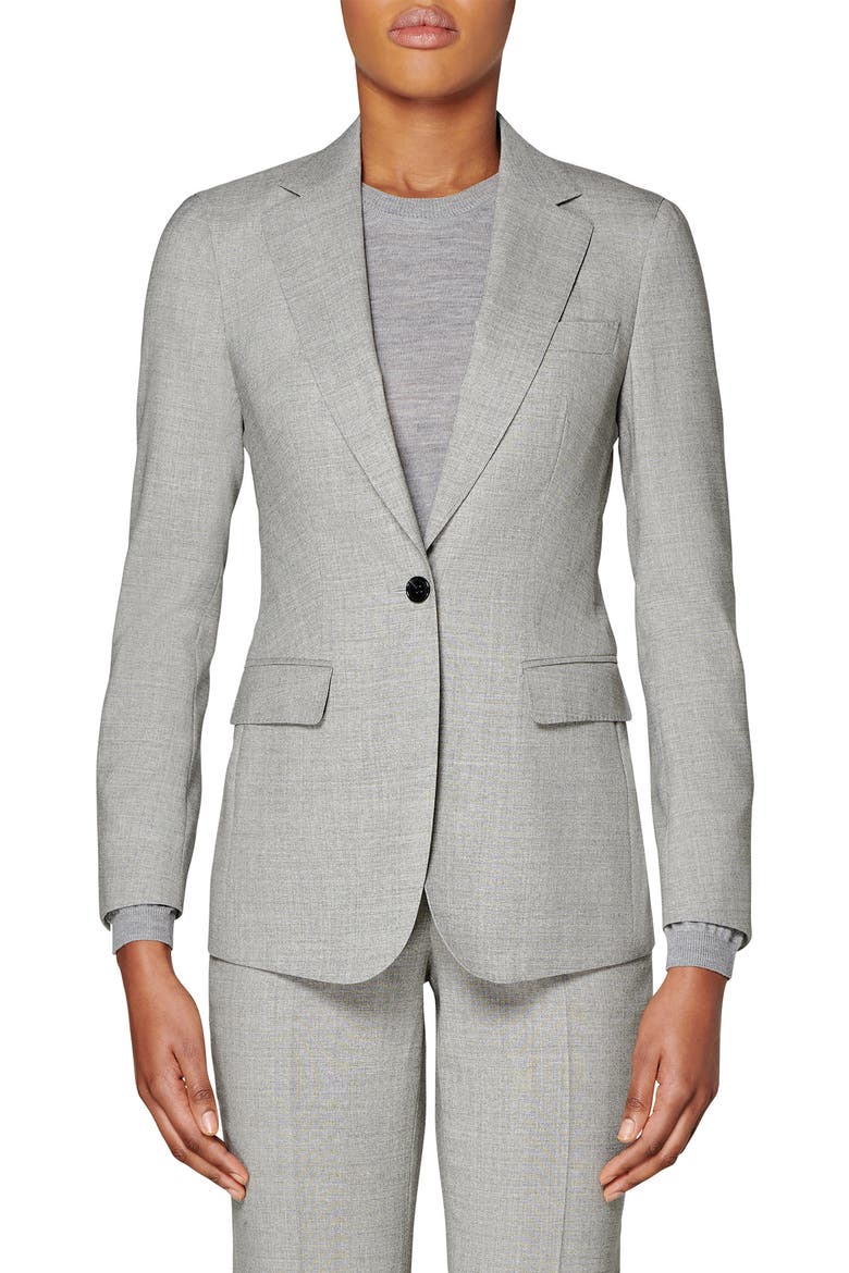 Cameron Wool Suit Jacket, Main, color, LIGHT GREY
