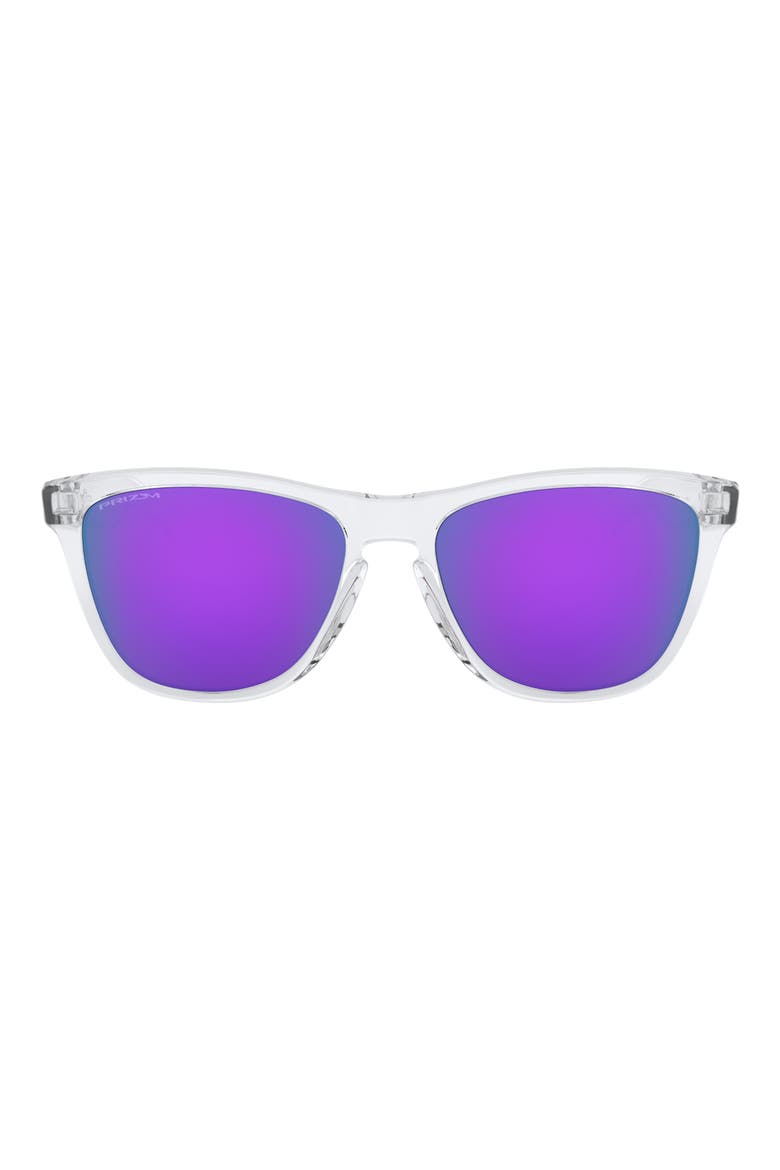 Frogskins 54mm Rectangular Sunglasses, Main, color, CLEAR / PURPLE