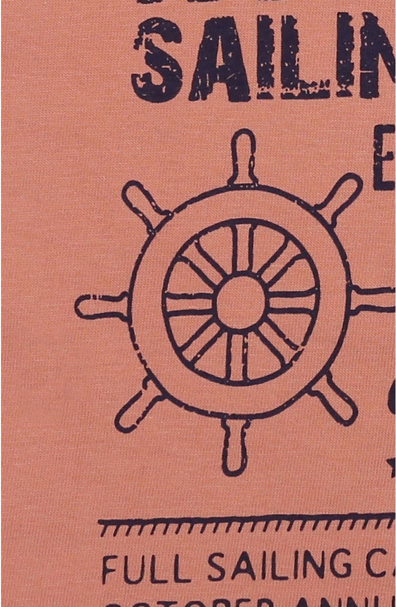 Lilly + Sid Organic Cotton Sailing Club Slogan Print T-Shirt, Alternate, color, Multi