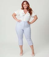 Unique Vintage Plus Size Rachelle Capri Pants