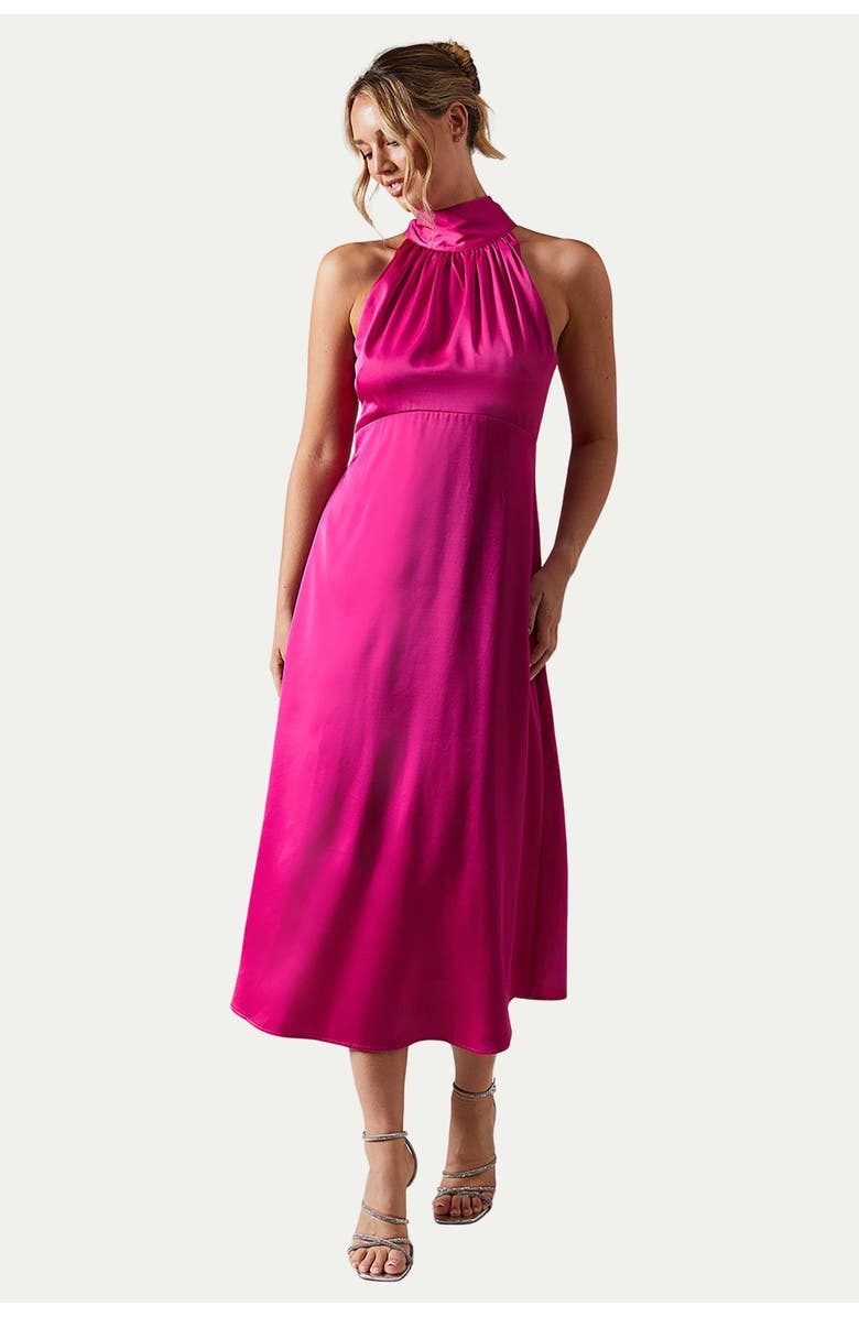 Oasis Midi Bridesmaid Midi Dress, Main, color, Bright Pink