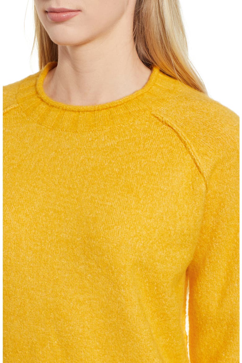 Cozy Crewneck Sweater, Alternate, color, YELLOW MINERAL