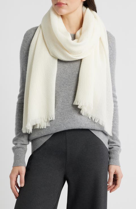 Check Cashmere 
Wool Scarf