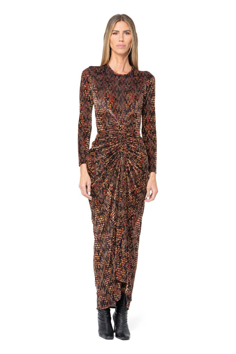 Elowen Dress, Main, color, RED MOSAIC