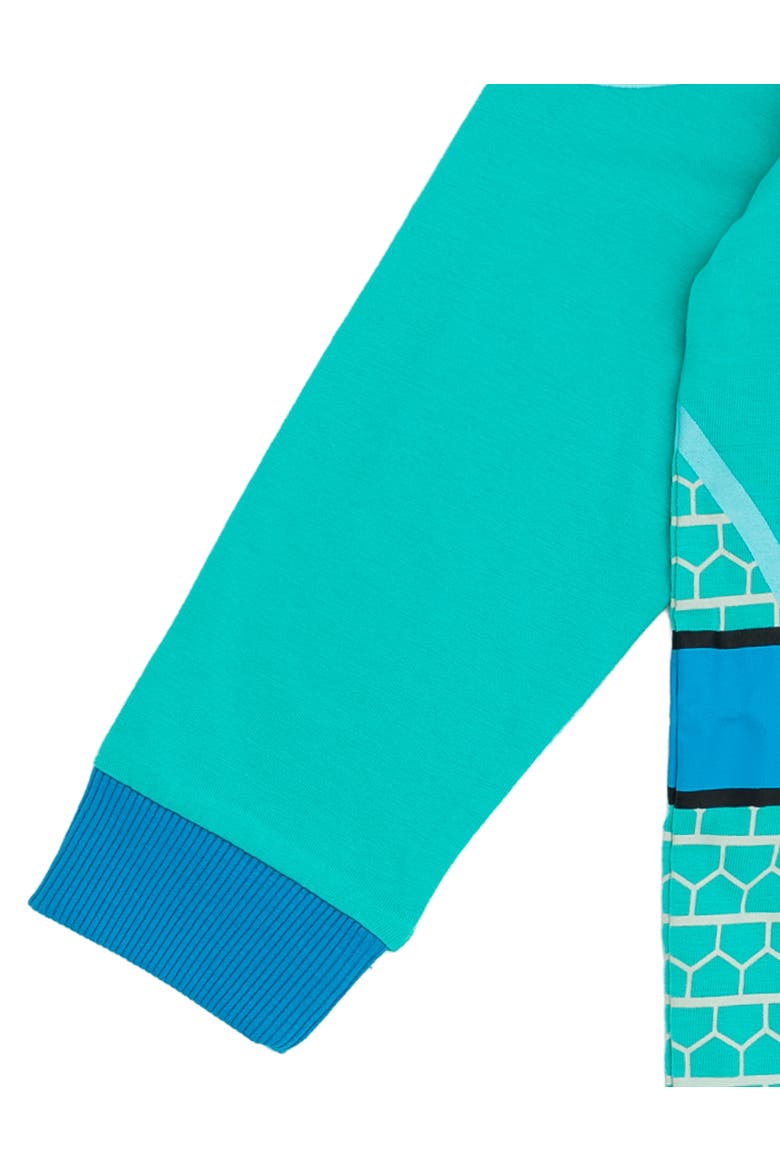 Super Kitties Cosplay Hooded One Piece, Alternate, color, Teal Bitsy