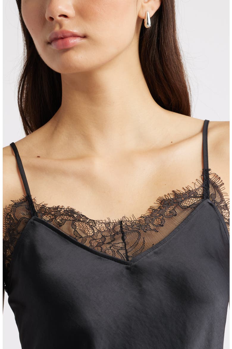 Lace Trim Cami, Alternate, color, BLACK