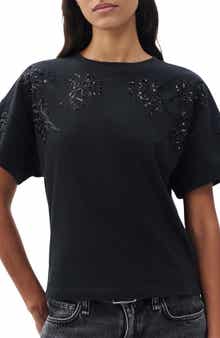 rag & bone Kelly Beaded Floral Boxy T-Shirt