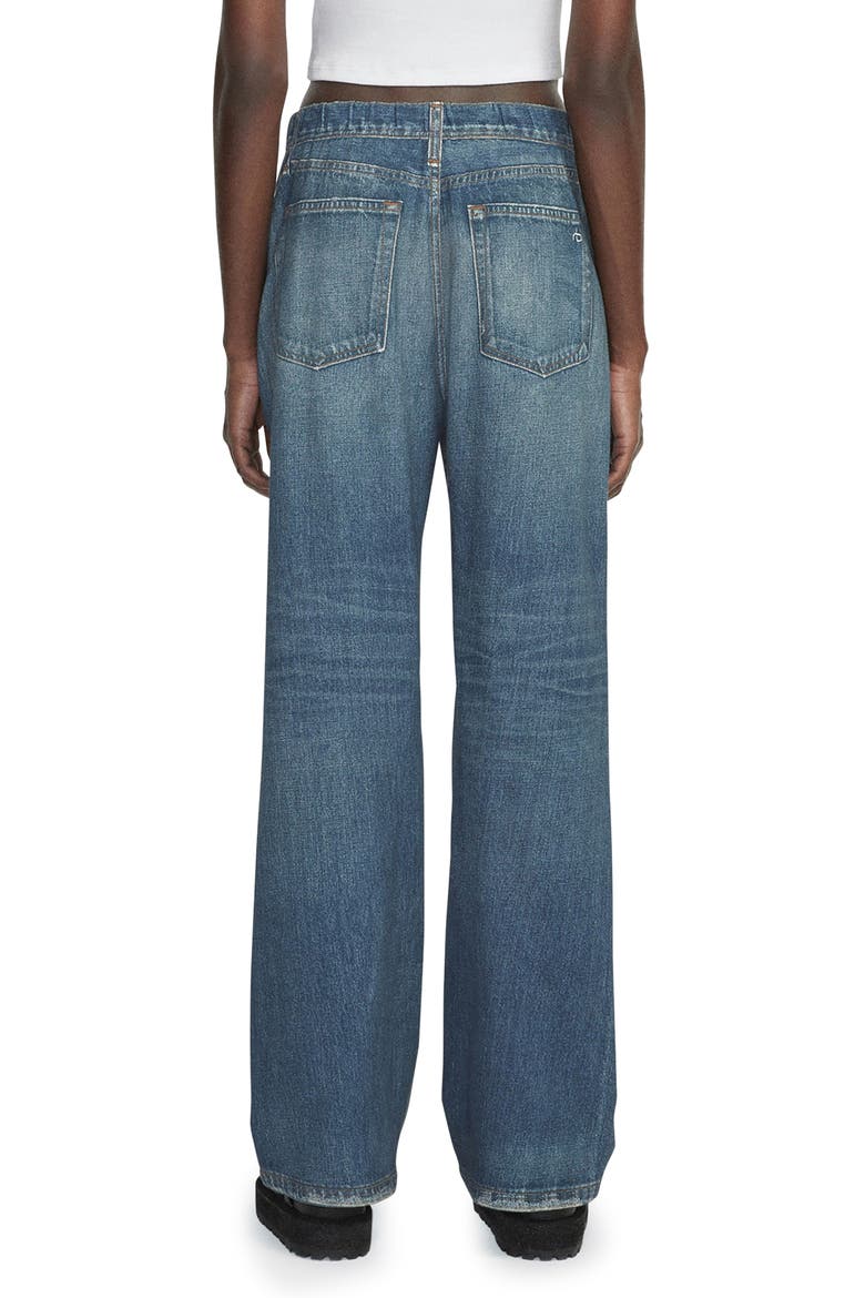 rb Miramar Pull On Wide Leg Cotton Terry Sweatpant Jeans, Alternate, color, LENOX