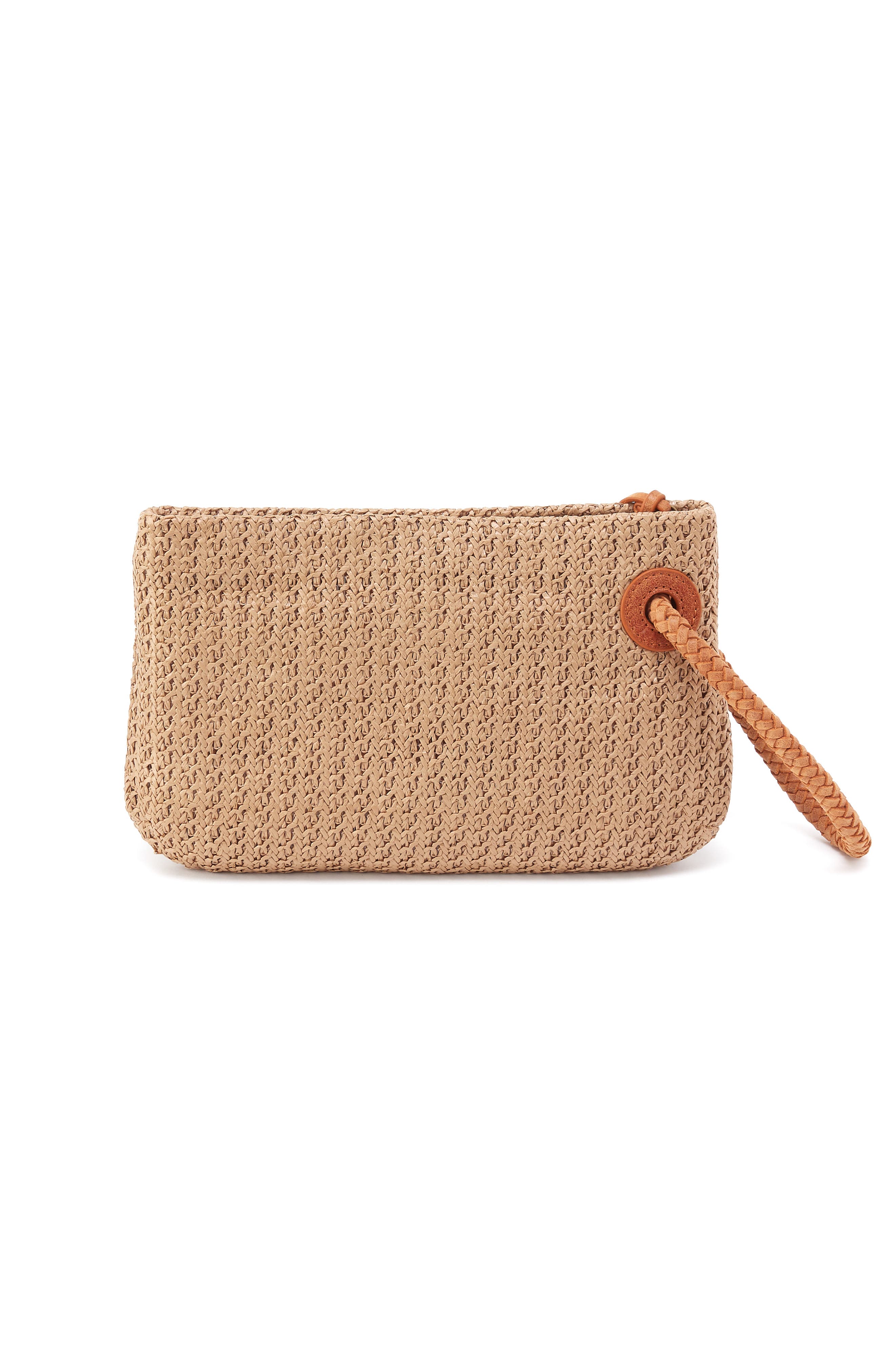 HOBO Daisy Daze Large Woven Straw Wristlet, Alternate, color, Meadow Woven Straw