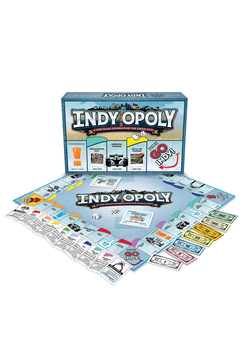 Indyopoly Indianapolis Themed Family Board Game, Alternate, color, Multicolored