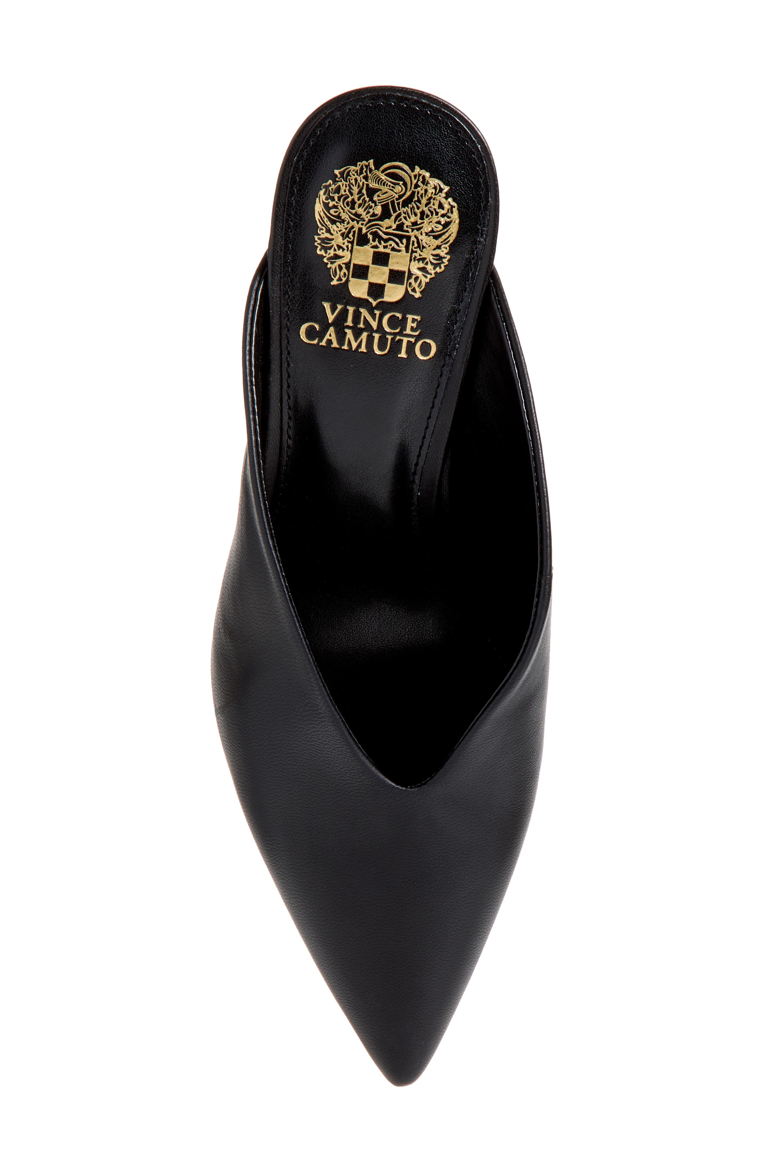 Lesleey Leather Pointed Toe Mule, Alternate, color, BLACK