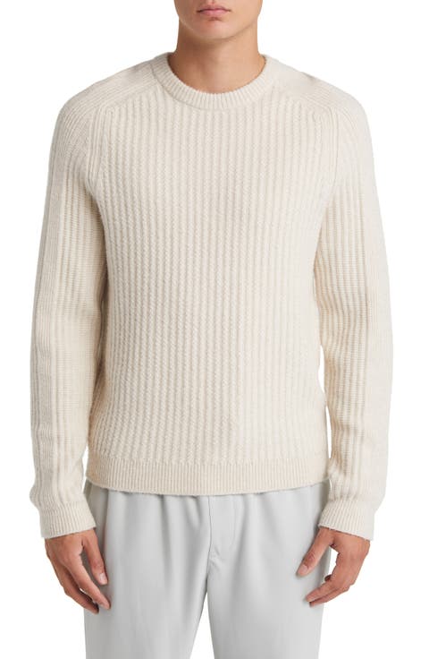 Millerson Textured Wool & Cotton Blend Crewneck Sweater