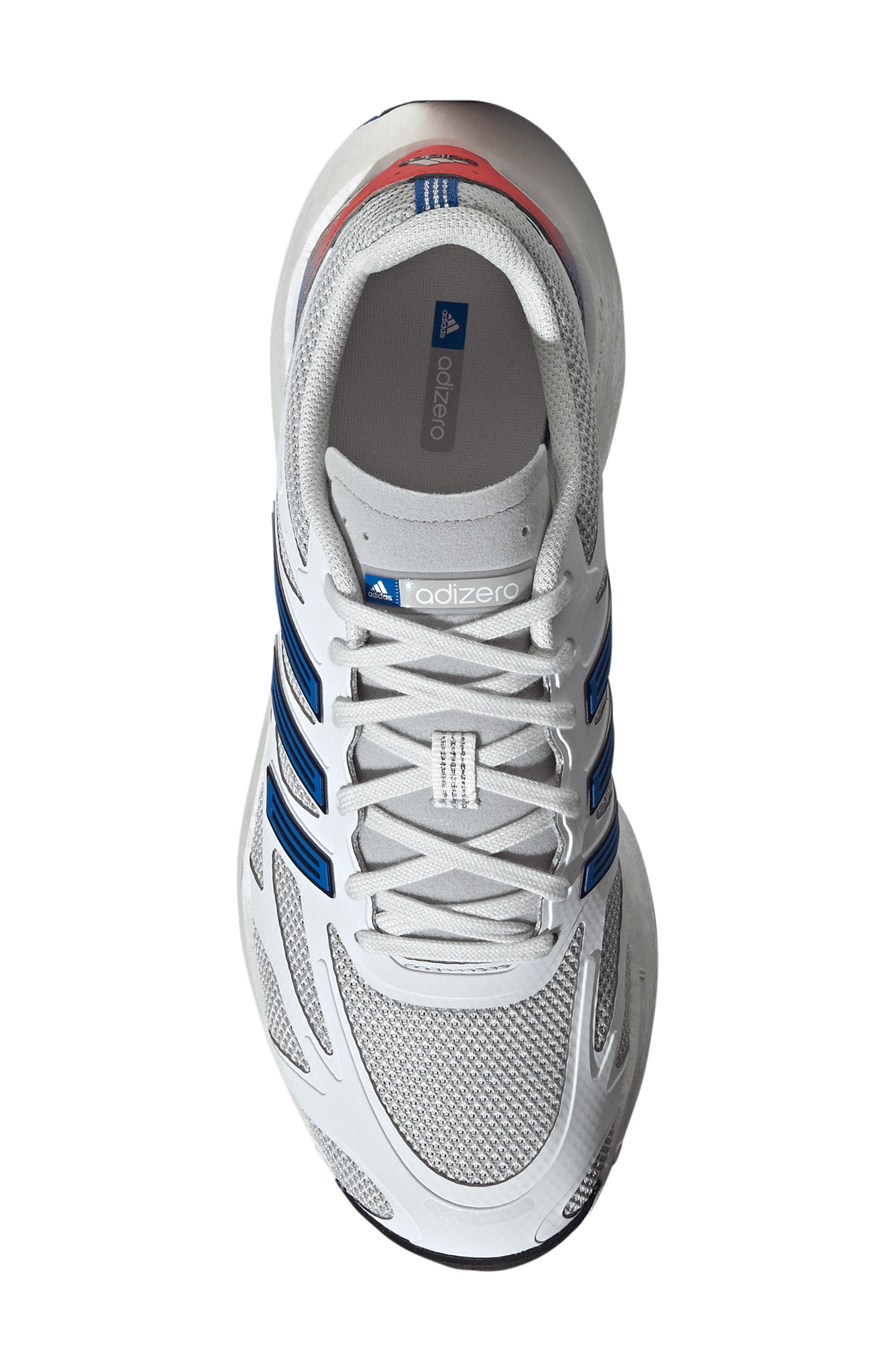 adidas Gender Inclusive Adizero Aruku Sneaker, Alternate, color, Crystal White/ Grey/ Blue
